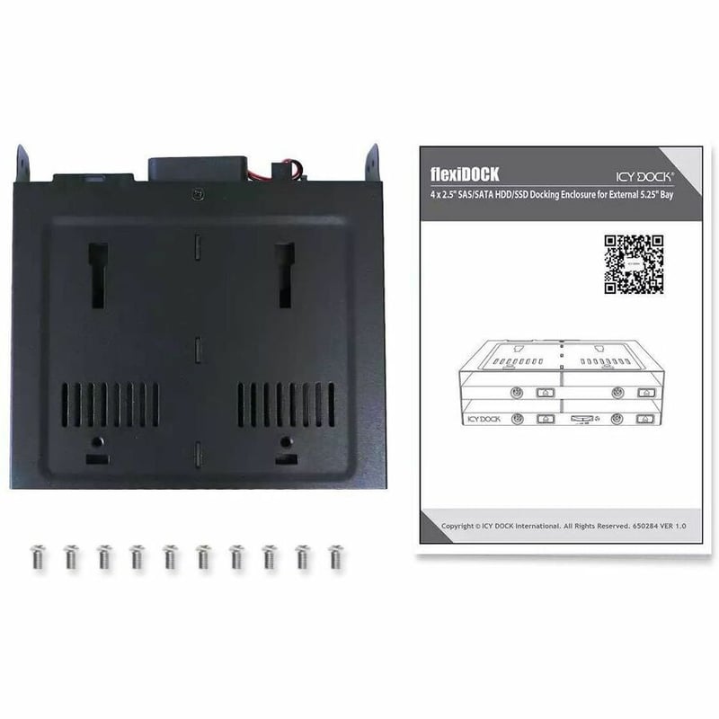 FLEXIDOCK MB014SP-B TRAYLESS4X2 SATA/SAS/SSD/HDD HOT-SWAP DOCK