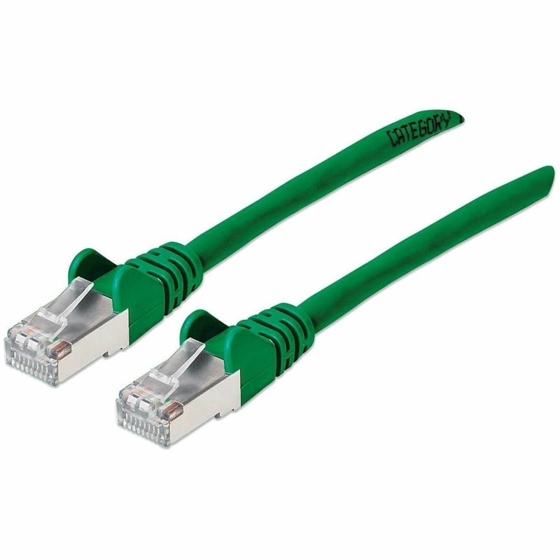 CAT6A S/FTP NETWORK PATCH CABLE, 1 FT., GREEN - Thumbnail 1