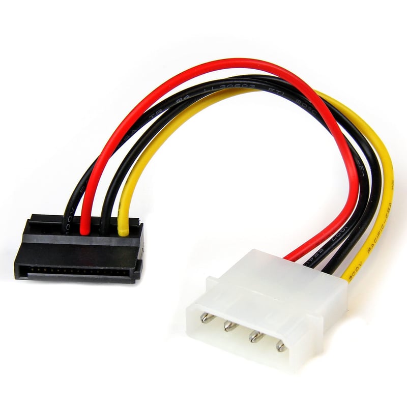 StarTech.com 6in 4 Pin LP4 to Left Angle SATA Power Cable Adapter - Thumbnail 1