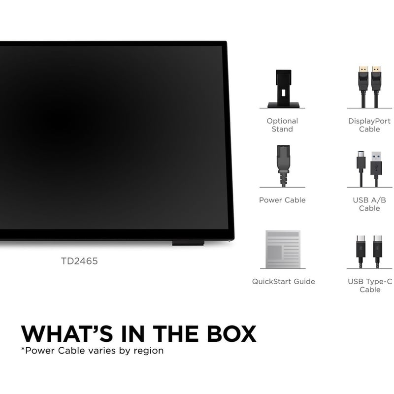 ViewSonic TD2465 24 Inch 1080p Touch Screen Monitor with Advanced Ergonomics, HDMI and USB Inputs
