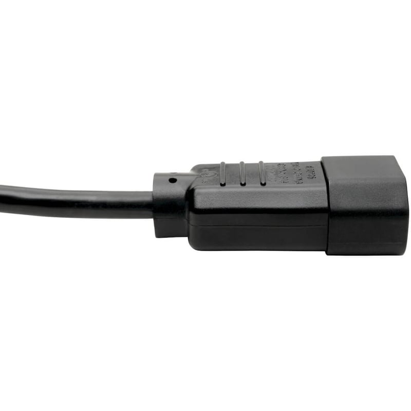 Eaton Tripp Lite Series C14 Male to C13 Female Splitter, PDU Style - C14 to 2x C13, 10A, 250V, 18 AWG, 6 ft. (1.83 m), Black - Thumbnail 3