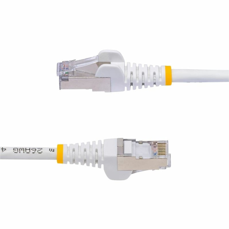 StarTech.com 15ft White CAT8 Ethernet Cable, Snagless RJ45, 25G/40G 2000MHz, 100W PoE, S/FTP, 26AWG Pure Bare Copper, LSZH Network Patch Cord - Thumbnail 3