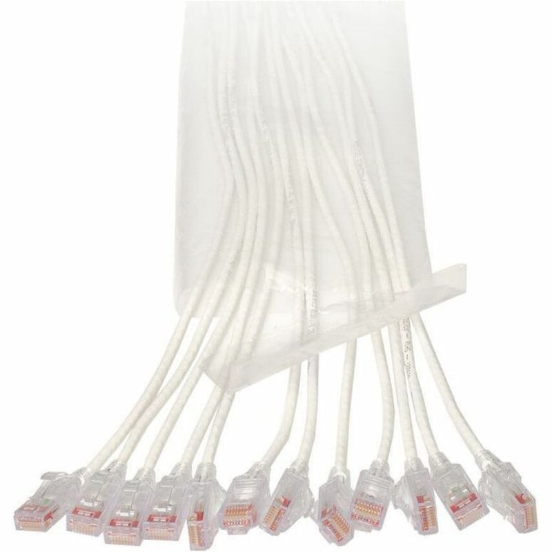 Ortronics EZ Patch Flat Pack Reduced Diameter CAT6A 3ft, 24 Pack, White - Thumbnail 2