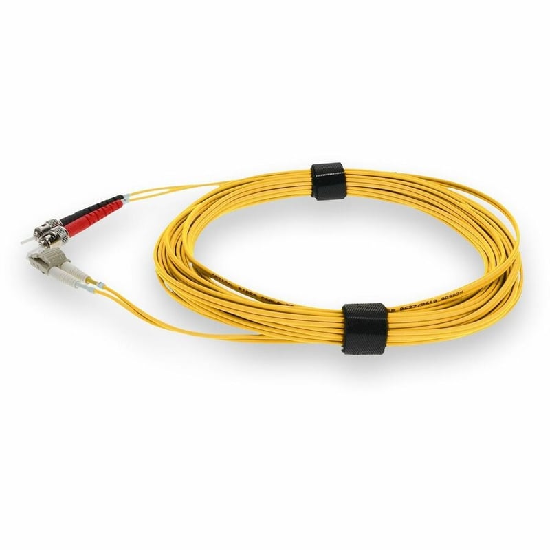 AddOn 5m ST to LC Yellow OM4 Duplex OFNR (Riser-Rated) Fiber Patch Cable - Thumbnail 2