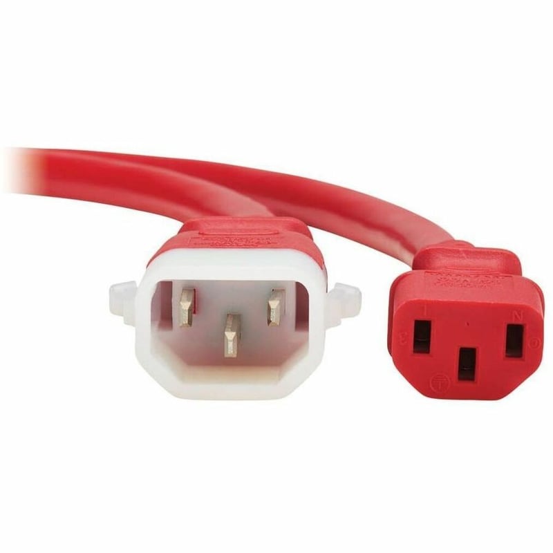 PDU POWER CORDS C13 P-LOCK C14 HEAVY-DUTY 15A 250V 6FT RED 6 PACK - Thumbnail 3