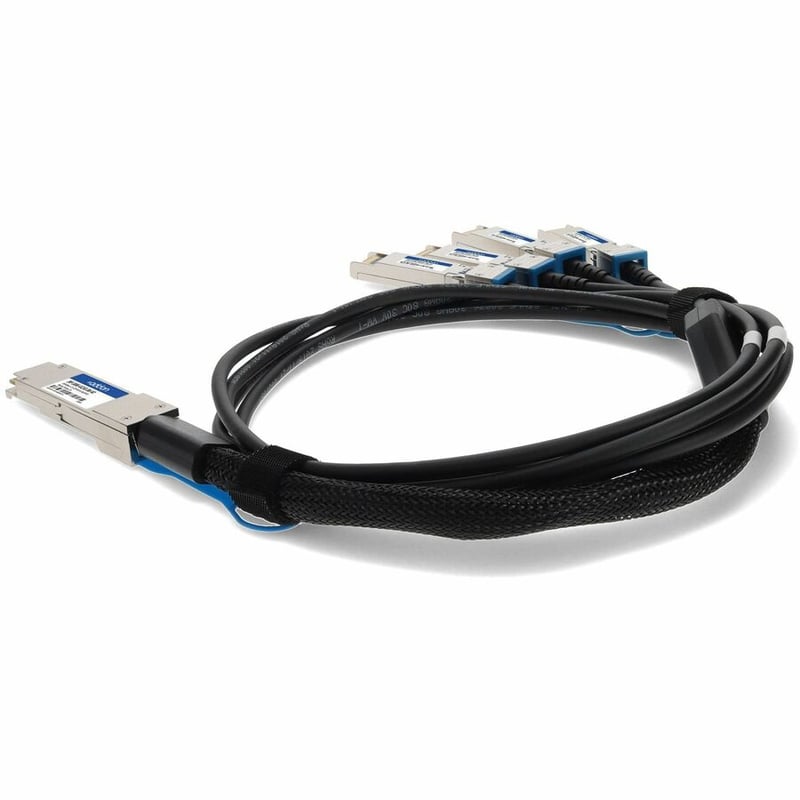 AddOn Juniper Networks® Compatible TAA Compliant 100GBase-CU QSFP28 to 4xSFP28 Direct Attach Cable (Passive Twinax, 3m) - Thumbnail 3