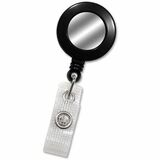 Brady Clip-On Round Badge Reel with Sticker, Slide-Type Belt Clip and Reinforced Strap