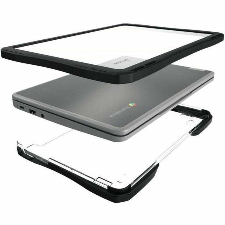 Rugged Hard Shell Air Style Case for Lenovo 100e / 100w Gen 4/5 (Intel) Chrome & Windows - Thumbnail 2