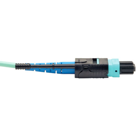 Eaton Tripp Lite Series 100G MTP/MPO Multimode OM3 Plenum-Rated Fiber Optic Cable (CXP), 24 Fiber, 100GBASE-SR10, Push/Pull Tabs, Aqua, 1 m - Thumbnail 2
