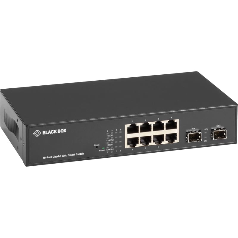 Black Box LGB700 Series Web Smart Gigabit Ethernet Switch - SFP, 10-Port - Thumbnail 1