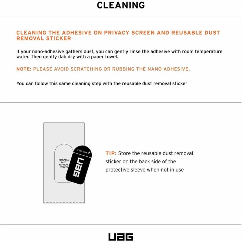 Urban Armor Gear Removable and Reusable Privacy Screen For iPhone 16 Pro Max - Tint Tinted