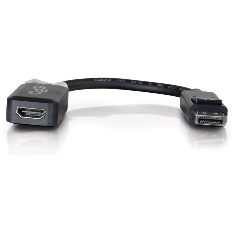 C2G 8in DisplayPort to HDMI Adapter - DP to HDMI Adapter - 1080p - Black - M/F - Thumbnail 3