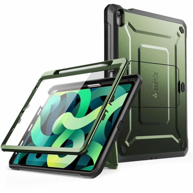 IPAD AIR 4 / 5 UNICORN BEETLE PRO RUGGED KICKSTAND CASE-DARK GREEN - Thumbnail 1