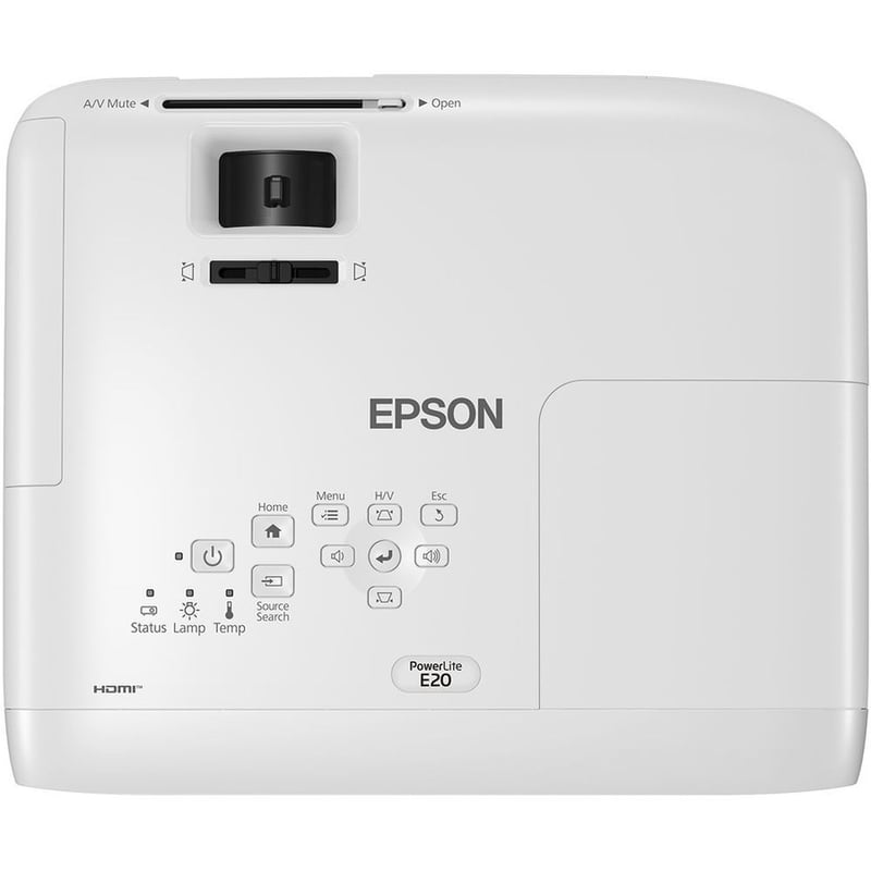 Epson PowerLite E20 LCD Projector - 4:3 - Ceiling Mountable - White - Thumbnail 2