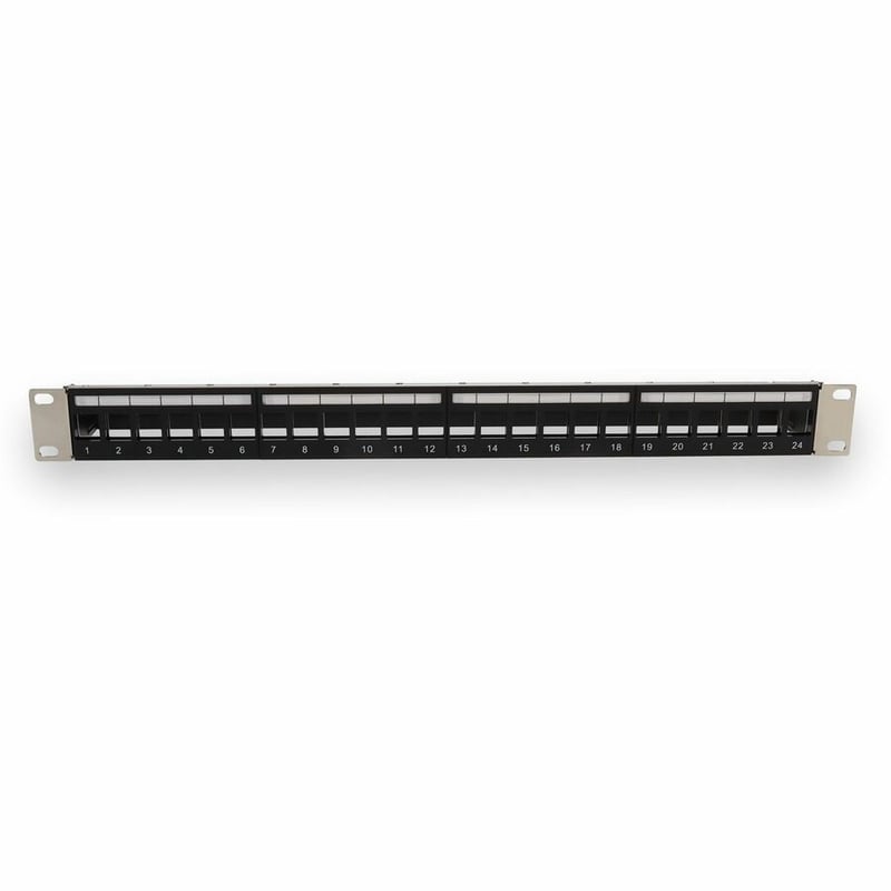 19IN CAT6 24-PORT UNLOADED PATCH PANEL