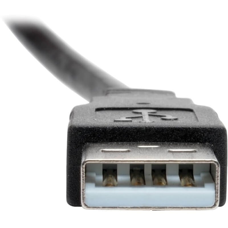 Eaton Tripp Lite Series USB 2.0 All-in-One Keystone/Panel Mount Extension Cable (M/F), Angled Connector, 1 ft. (0.31 m) - Thumbnail 5