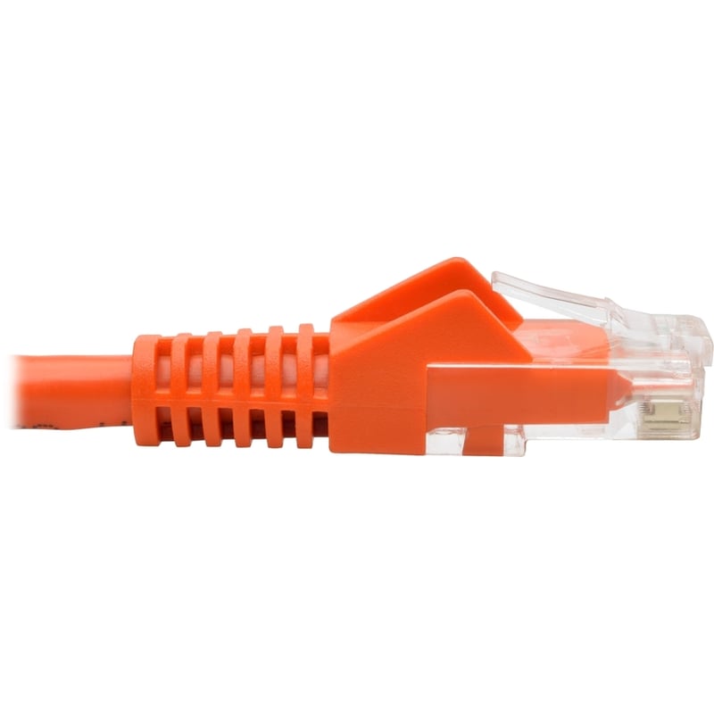 Eaton Tripp Lite Series Cat6 Gigabit Snagless Molded (UTP) Ethernet Cable (RJ45 M/M), PoE, Orange, 1 ft. (0.31 m) - Thumbnail 4