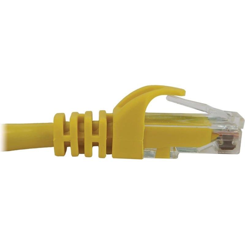 Eaton Tripp Lite Series Cat6a 10G Snagless Molded UTP Ethernet Cable (RJ45 M/M), PoE, Yellow, 7 ft. (2.1 m) - Thumbnail 4