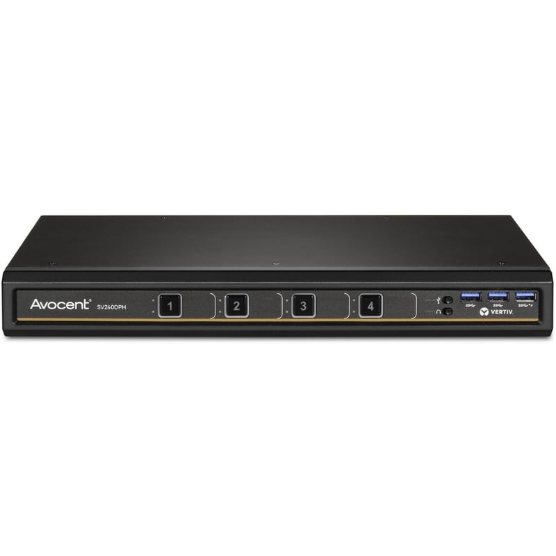 Vertiv Avocent SwitchView Desktop KVM | 4 Port | Single Head | Universal Connector | TAA Compliant - Thumbnail 2