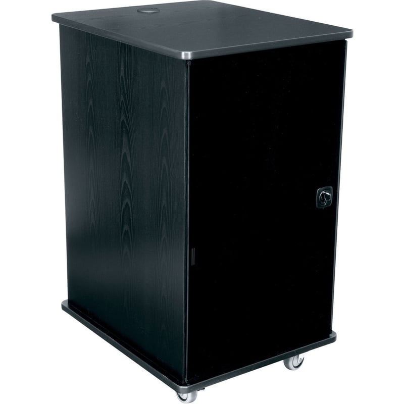 Middle Atlantic MFR Series 20RU Mobile Furniture Floor Standing Rack - Grained Ebony Ash