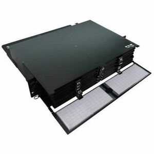 HIGH-DENSITY PANEL FIBER SPLICE ENCLOSURE 12 SPLICING CASSETTES 2U