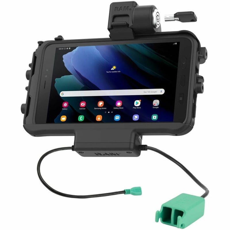 RAM Mounts Low-Profile Locking Power + Dual USB Dock for Tab Active3