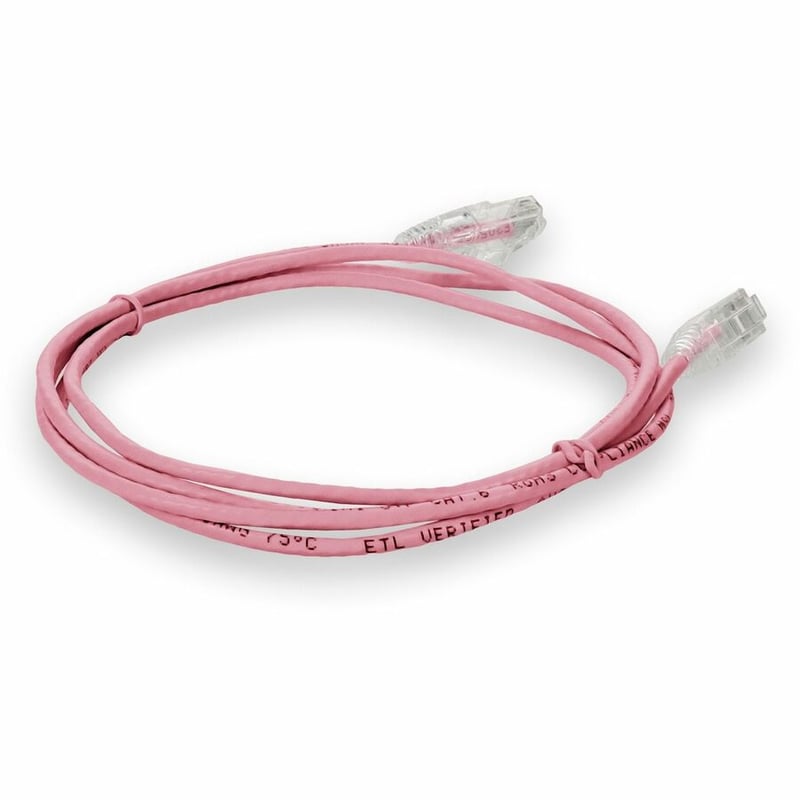 AddOn 10ft Pink CAT 6 Slim PVC Ethernet Cable Snagless Clear-Claw RJ-45 M/M - Thumbnail 5