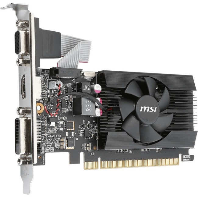 MSI NVIDIA GeForce GT 710 Graphic Card - 2 GB DDR3 SDRAM - Low-profile - Thumbnail 1
