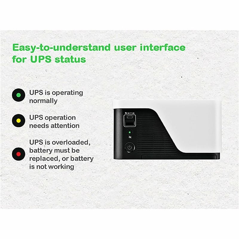 APC by Schneider Electric Back-UPS 1050VA Floor/Wall Mountable UPS - Thumbnail 5