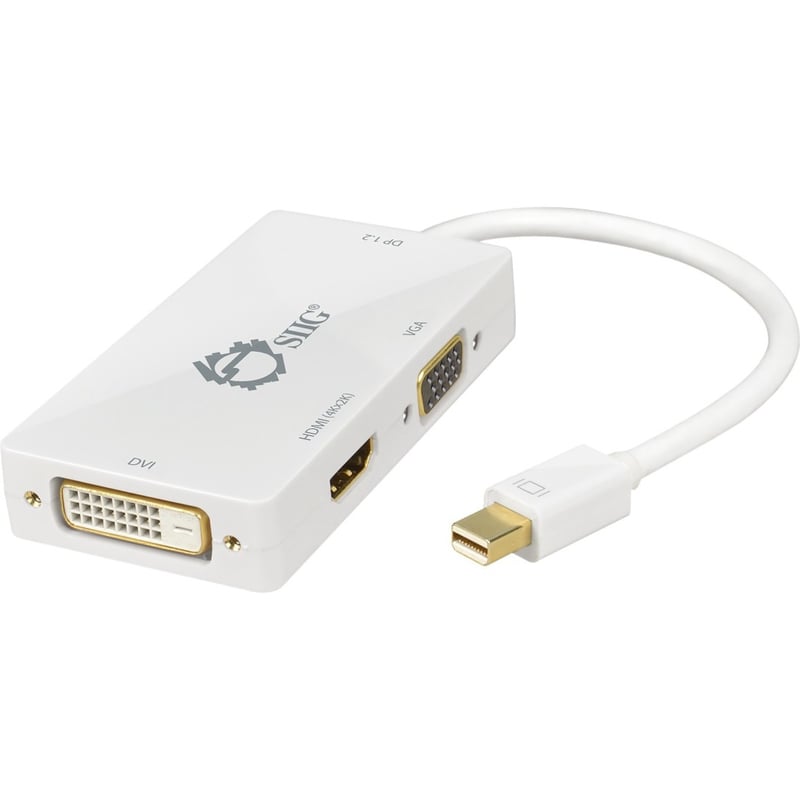 SIIG Mini DisplayPort 1.2 to 4K HDMI/DVI/VGA Conversion Adapter - Thumbnail 1