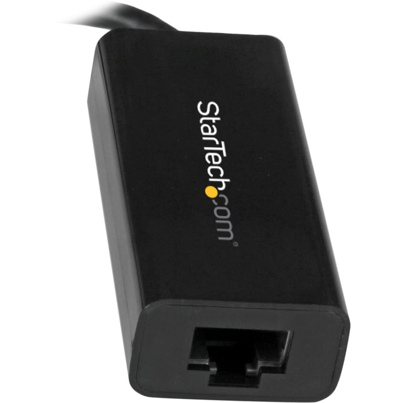 StarTech.com USB C to Gigabit Ethernet Adapter - Thunderbolt 3 - 10/100/1000Mbps - Black - Thumbnail 3
