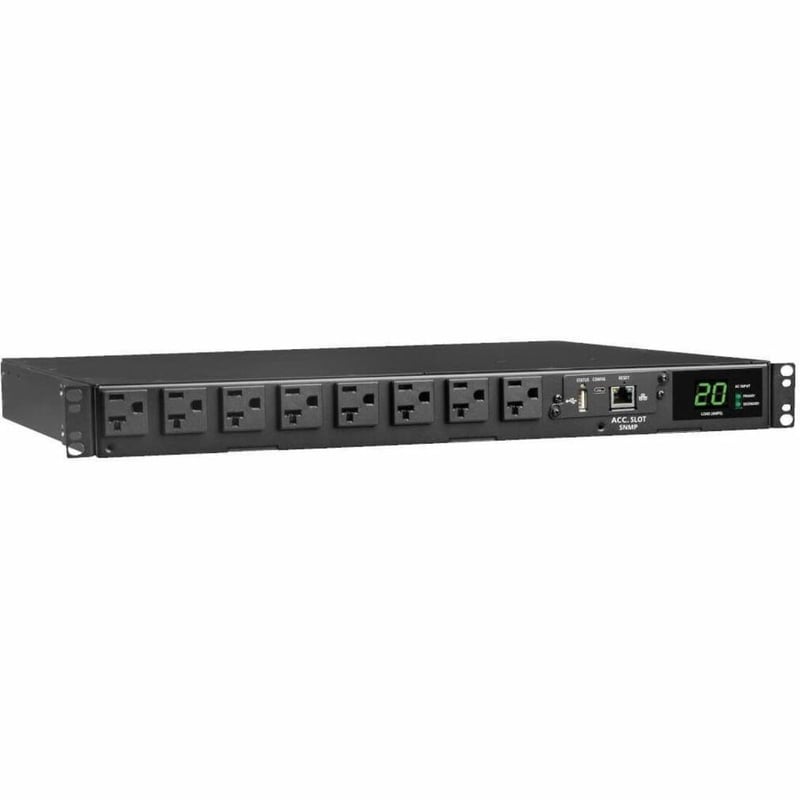 Tripp Lite by Eaton PDU 1.92kW 120V Single-Phase ATS/Monitored PDU - 16 5-15/20R Outlets Dual L5-20P/5-20P Inputs 12 ft. Cords 1U TAA - Thumbnail 1
