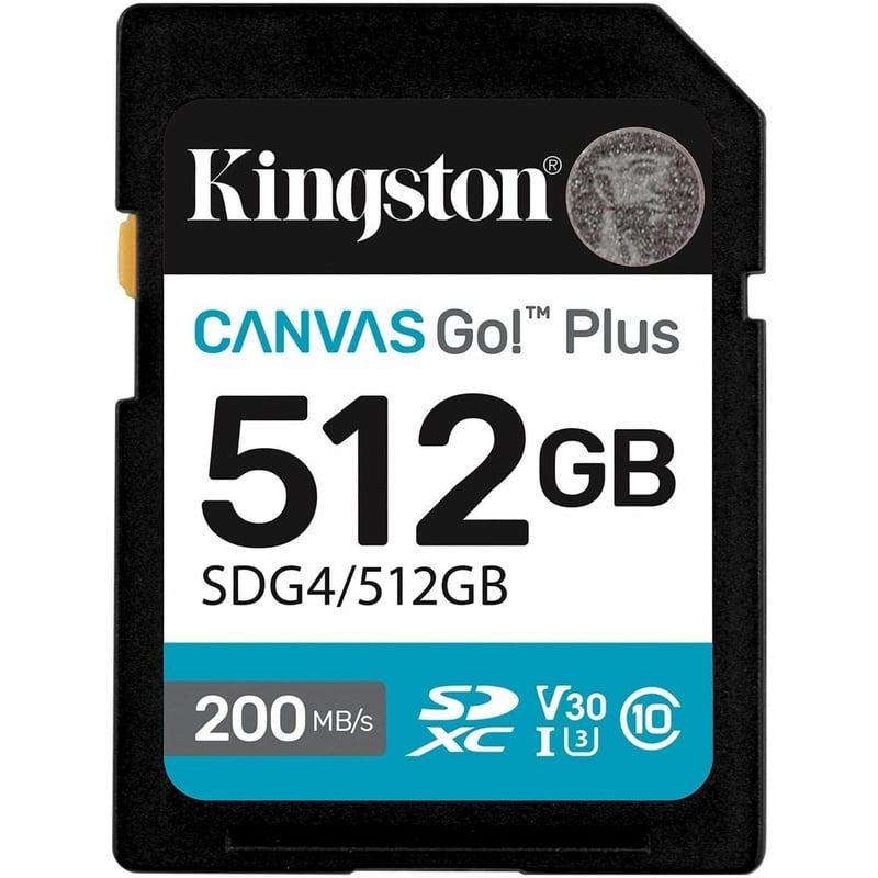 512GB SDXC CANVAS GO PLUS GEN4 200MB/S C10 UHS-I U3 V30 - Thumbnail 1