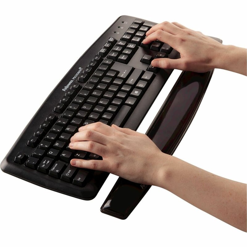 Fellowes Crystals Gel Keyboard Wrist Support Black - Thumbnail 3