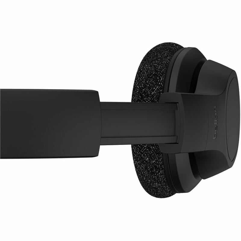 Belkin SoundForm Adapt Wireless Over-Ear Headset, Headphones for Work, Play, Gaming, & Travel with Built-in Boom Microphone - Compatible with iPhone, iPad, Galaxy, and More - Black - Thumbnail 3