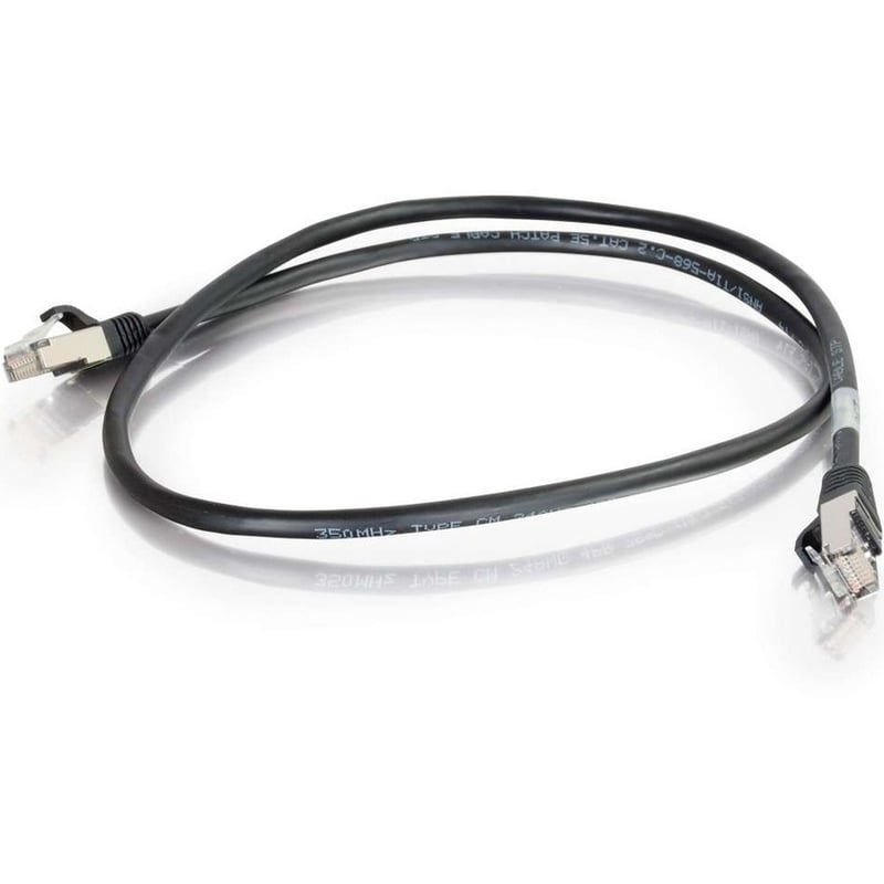 150FT CAT5E MOLDED STP CABLE-BLK - Thumbnail 1