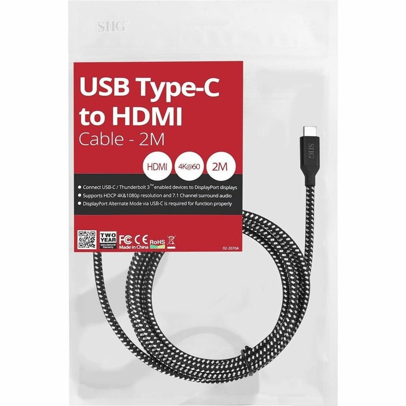 USB TYPE-C TO HDMI CABLE - 2M USB TYPE-C TO HDMI CABLE - 2M - Thumbnail 2