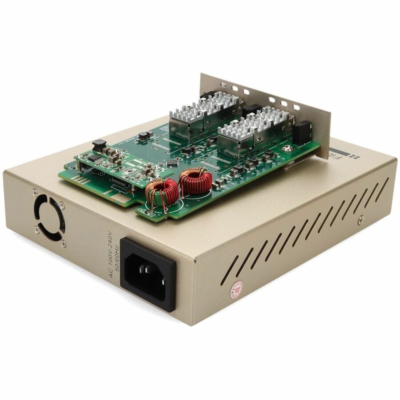 AddOn 10G OEO Converter (3R Repeater) with 2 Open SFP+ Slots Standalone Media Converter Card Kit - Thumbnail 5