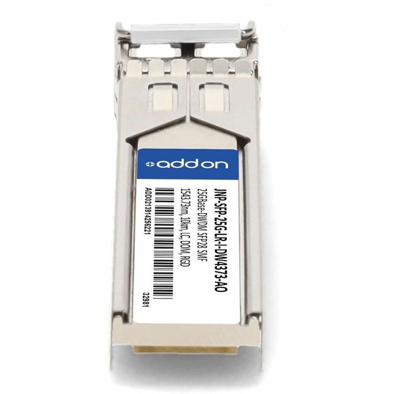 AddOn Juniper Networks® JNP-SFP-25G-LR-I-DW4373 Compatible TAA 25GBase-DWDM SFP28 Transceiver C-Band (SMF, 1543.73nm, 10km, LC, DOM, -40 to 85C) - Thumbnail 4