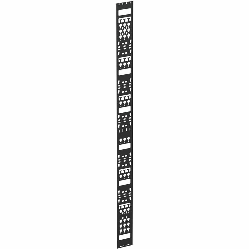 Panduit PDU/Cable Management Bracket, 45 RU, Black - Thumbnail 1