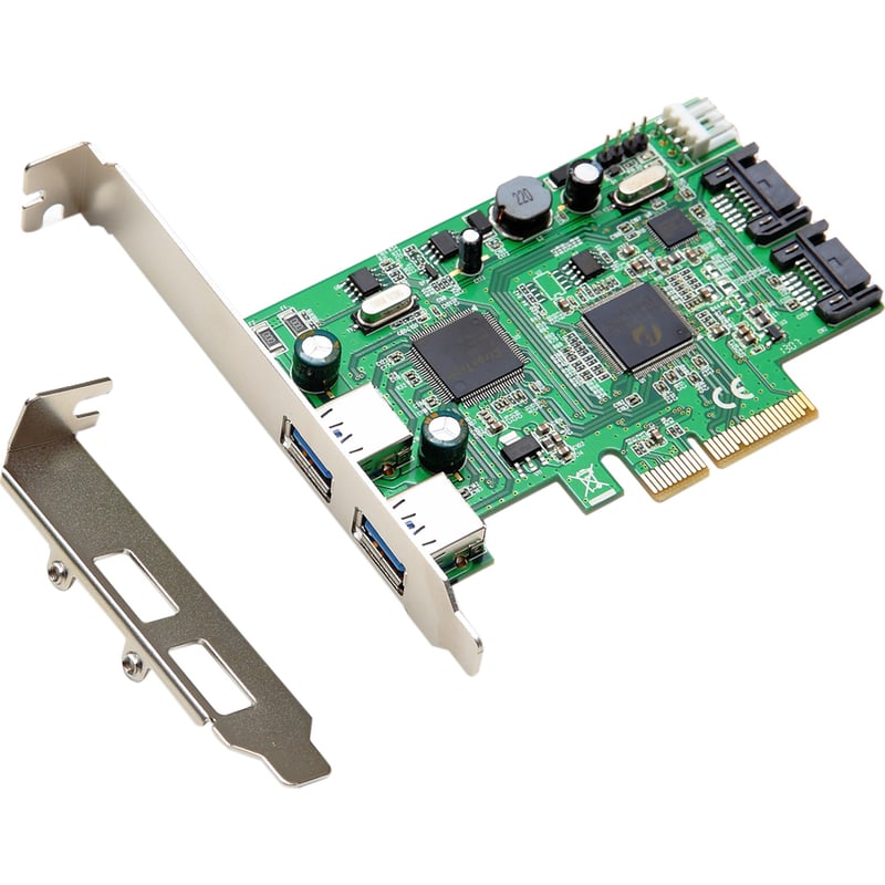 SYBA Multimedia PCI-e 2.0 to USB 3.0 and SATA 6Gbps Combo Card - Thumbnail 2