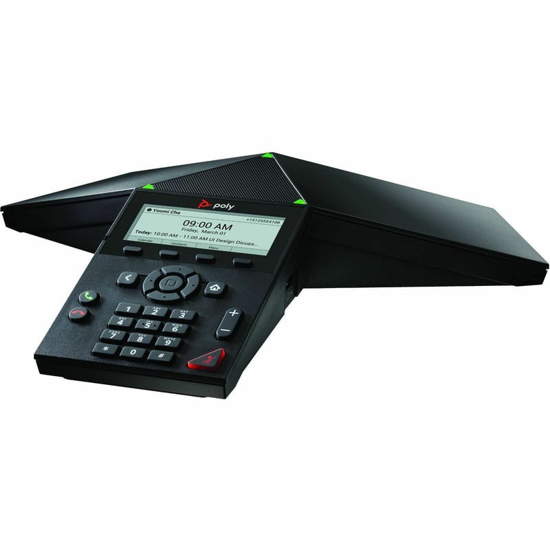 Poly Trio 8300 IP Conference Station - Corded/Cordless - Wi-Fi, Bluetooth - Black - TAA Compliant - Thumbnail 1