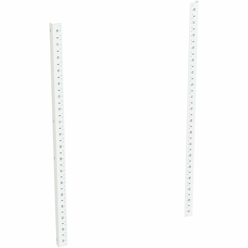 Panduit Wall Mount Cabinet, 18RU Rear Rail Kit, White - Thumbnail 1