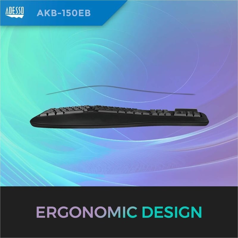 Adesso Color Illuminated Ergonomic Keyboard - Thumbnail 4