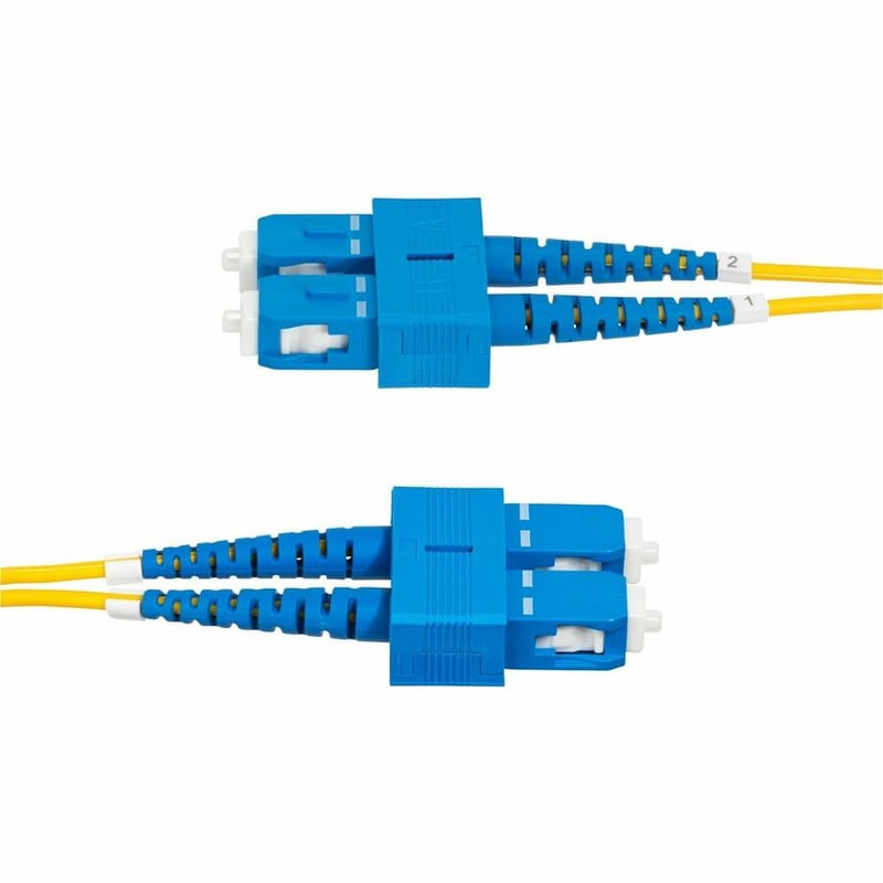 StarTech.com 2m (6.6ft) SC to SC (UPC) OS2 Single Mode Duplex Fiber Optic Cable, 9/125m, 40G/100G, LSZH Fiber Patch Cord - Thumbnail 3