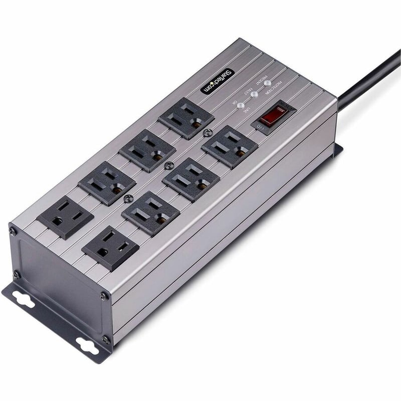 8-PORT INDUSTRIAL POWER STRIP - SURGE PROTECTION MOUNTABLE PDU - Thumbnail 2