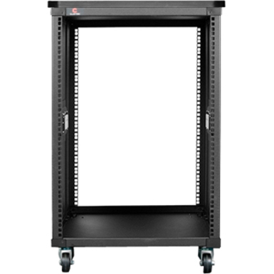 Claytek 15U 600mm Depth Simple Server Rack with Wood Top - Thumbnail 2