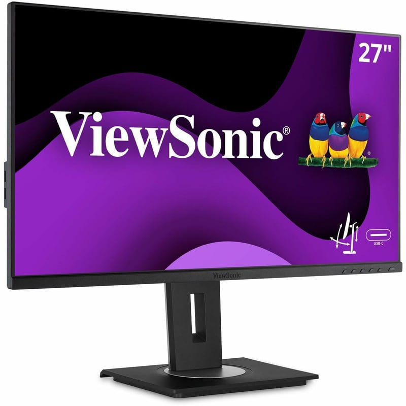 ViewSonic VG2755 27 Inch IPS 1080p Monitor with USB C 3.1, HDMI, DisplayPort, VGA and 40 Degree Tilt Ergonomics for Home and Office - Thumbnail 1