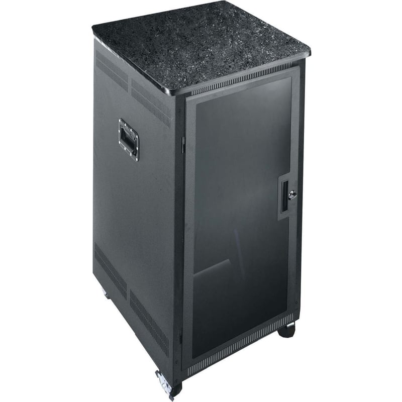 Middle Atlantic PTRK 21RU Portable Rolling 4-Post Server Rack Cabinet - 26in Depth Data Rack Cabinet