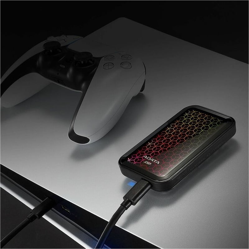 Adata SE770G 1 TB Portable Solid State Drive - External - SATA - Black - Thumbnail 3
